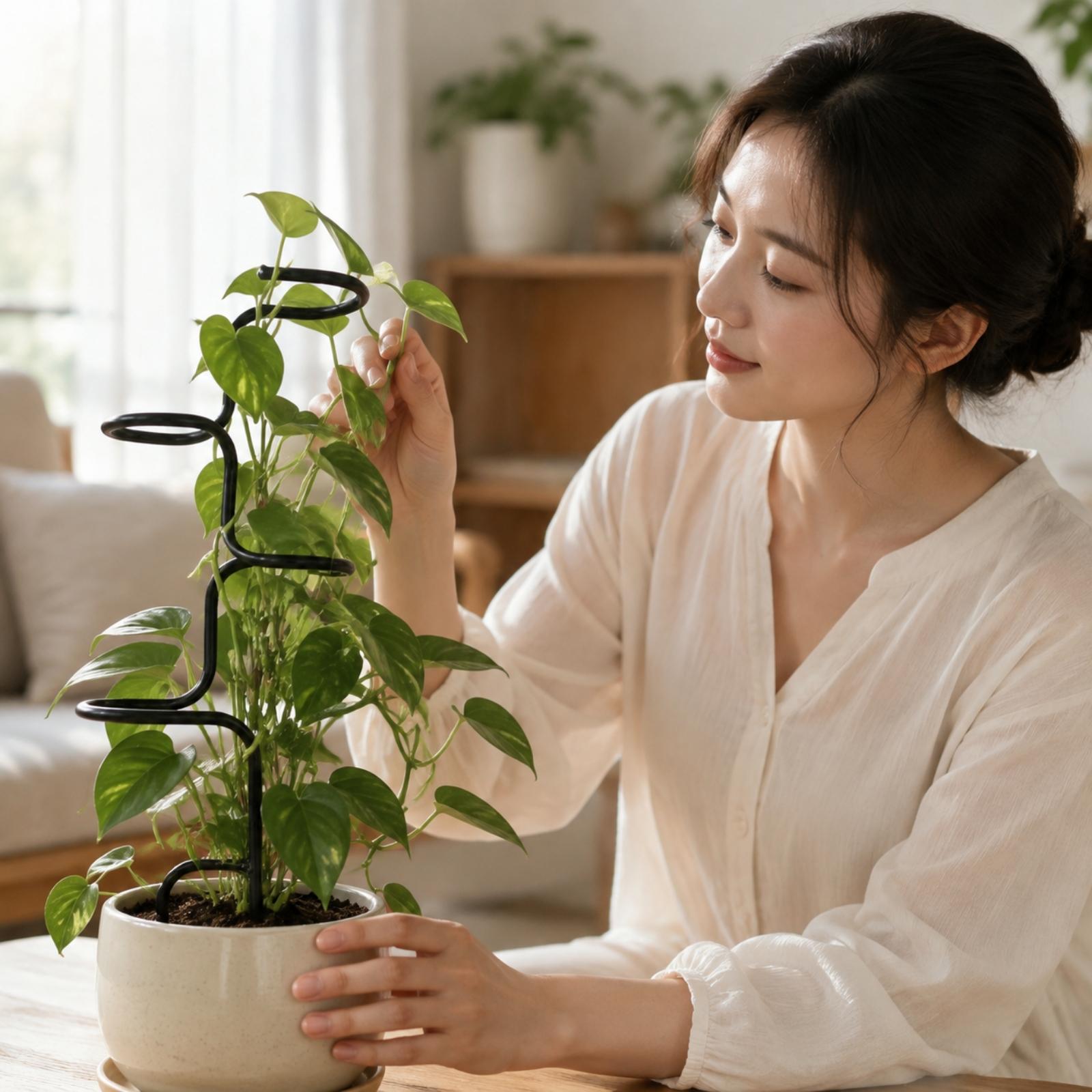 丈夫なガーデン用支柱。鉢植えや花壇に最適なC字型ワイヤーリン - Plant Support Stake のレビューと価格