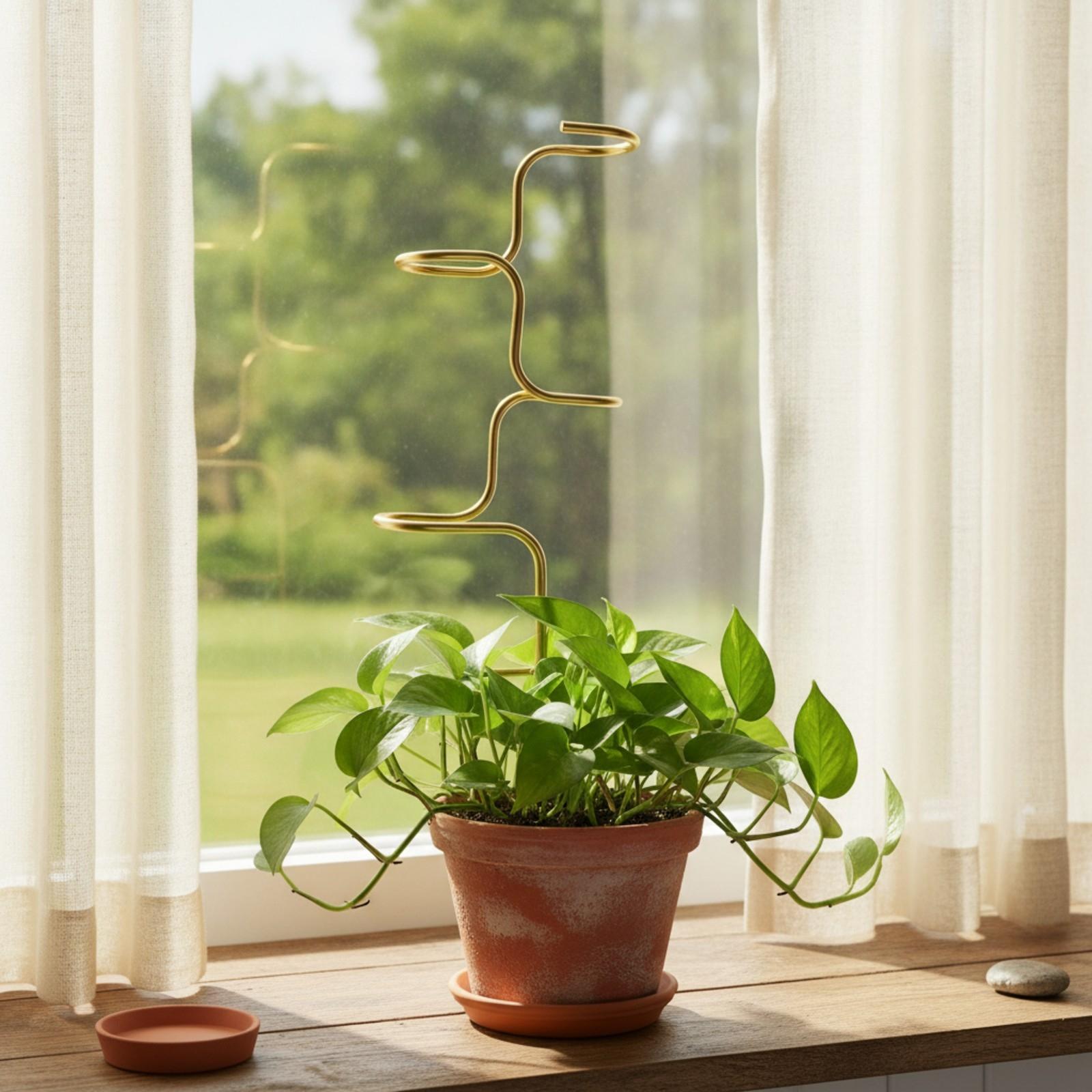 丈夫なガーデン用支柱。鉢植えや花壇に最適なC字型ワイヤーリン - Plant Support Stake のレビューと価格