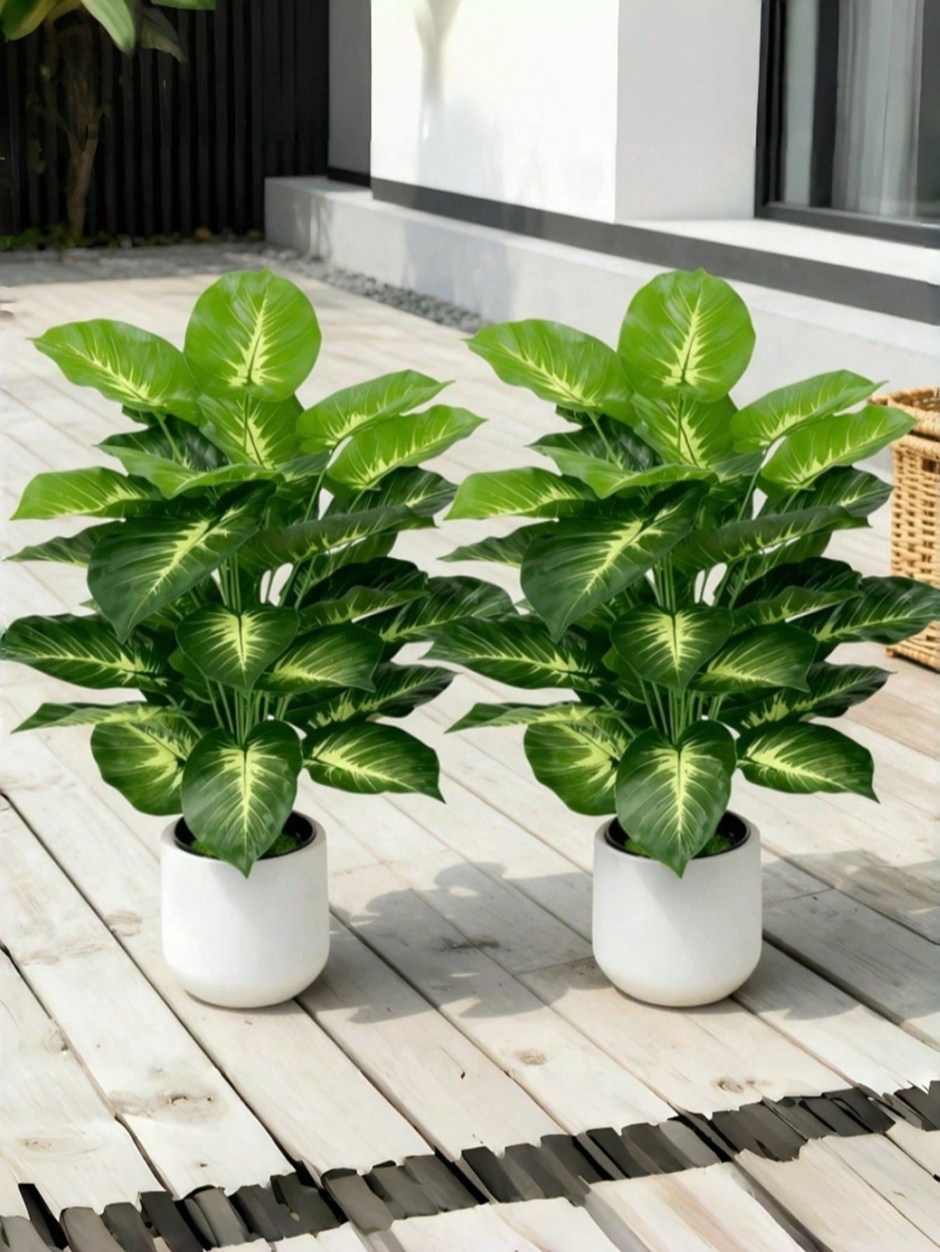 大型の人工観葉植物「マネーツリー」、鉢植えタイプ。18枚また - Pothos のレビューと価格