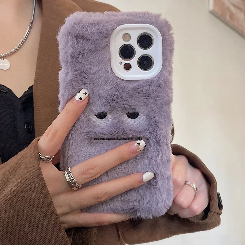かわいいモンスターのぬいぐるみ風、ふわふわのiPhoneケー - Monstera のレビューと価格