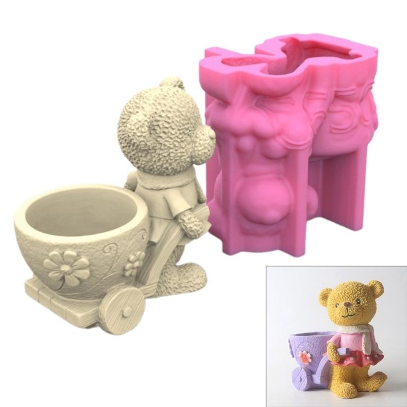 3D DIY 植木鉢金型シリコーンコンクリート金型クマ花瓶金 - Terracotta Pot のレビューと価格
