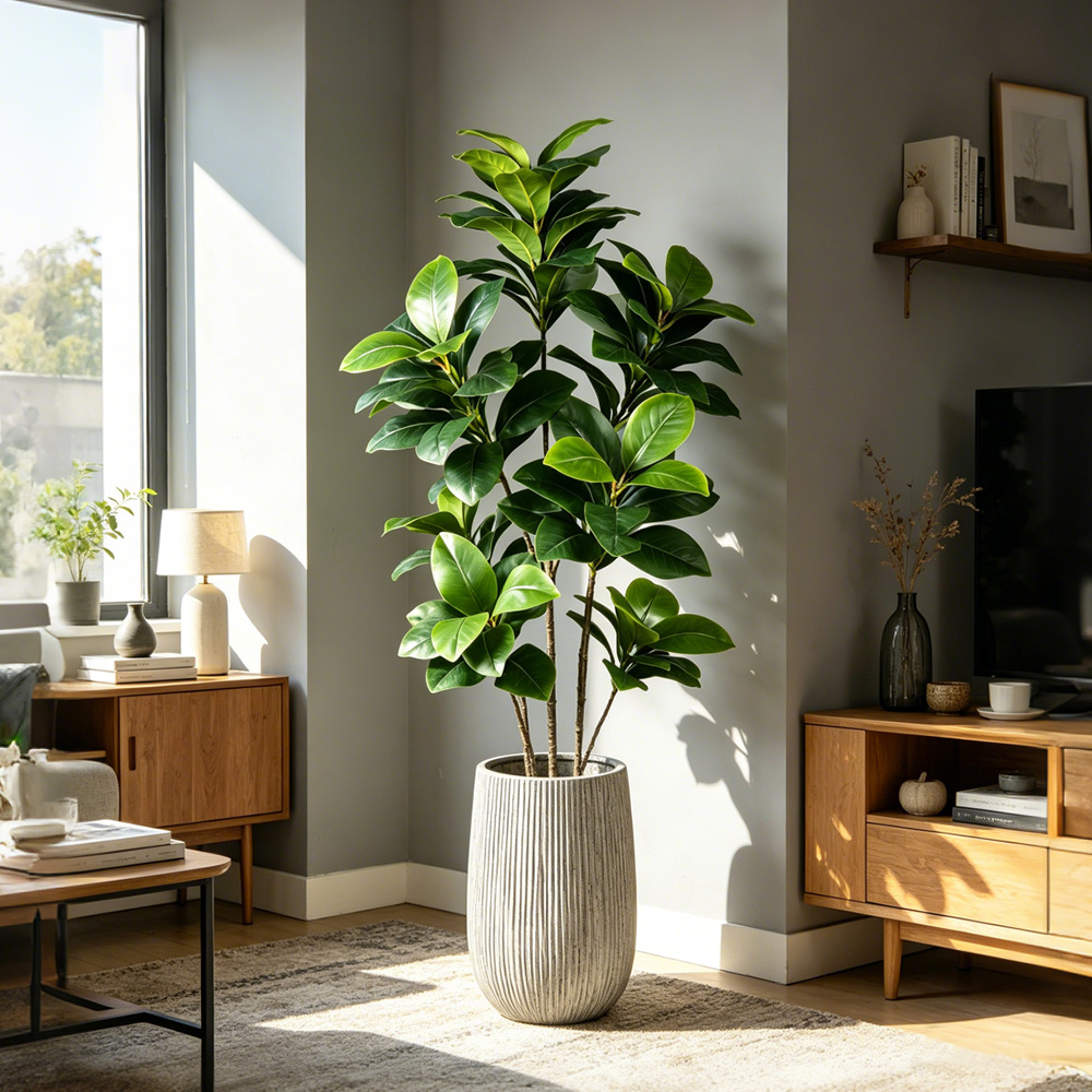 74-140cm大型人工バニヤンツリー、トロピカルフィドルフ - Fiddle Leaf Fig のレビューと価格