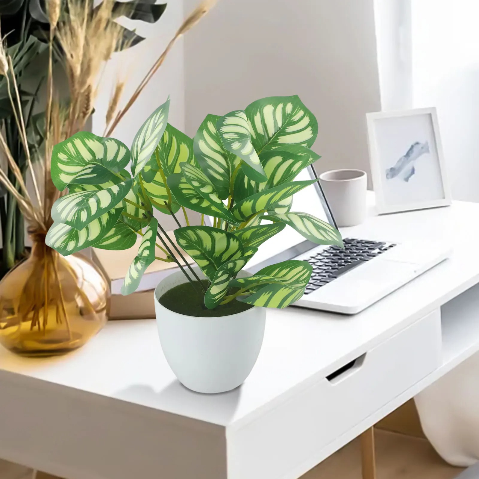 1PC 人工観葉植木鉢盆栽パーティーモールホームデスクトップ - Succulent Set のレビューと価格